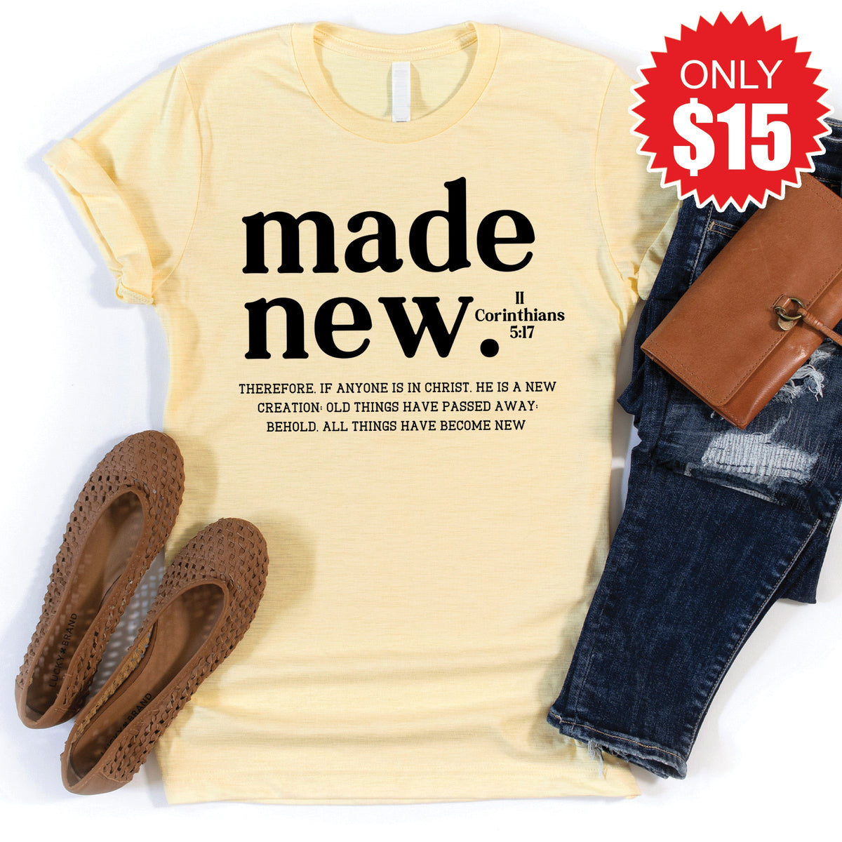 Made New Tee - Heather French Vanilla - 15 product image 1