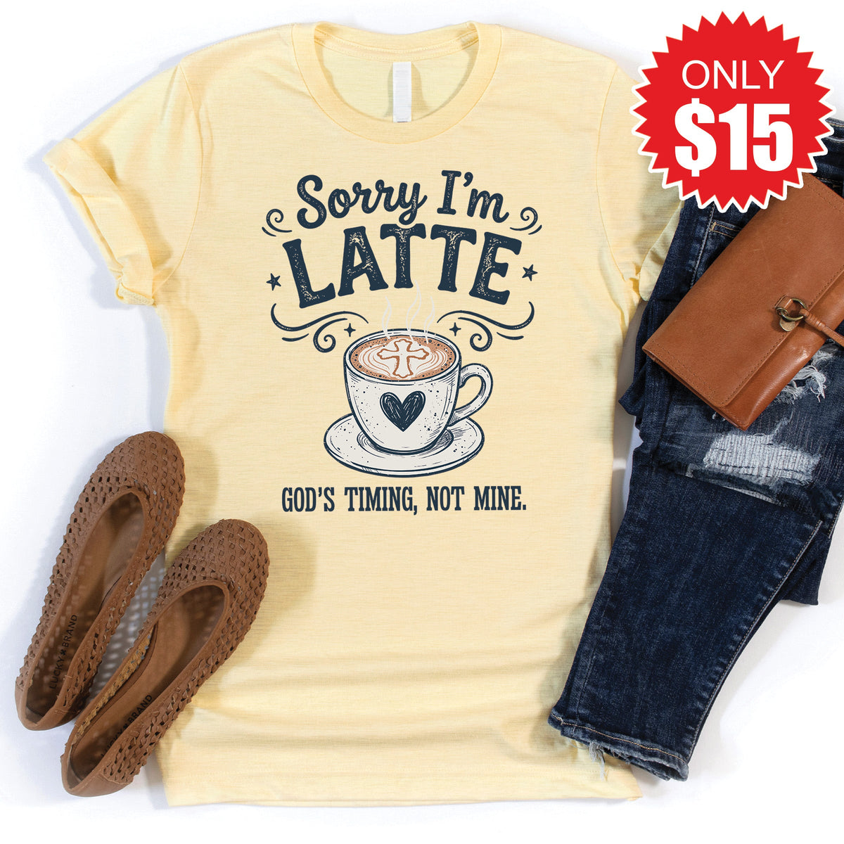 Latte Tee - Heather French Vanilla - 15 product image 1