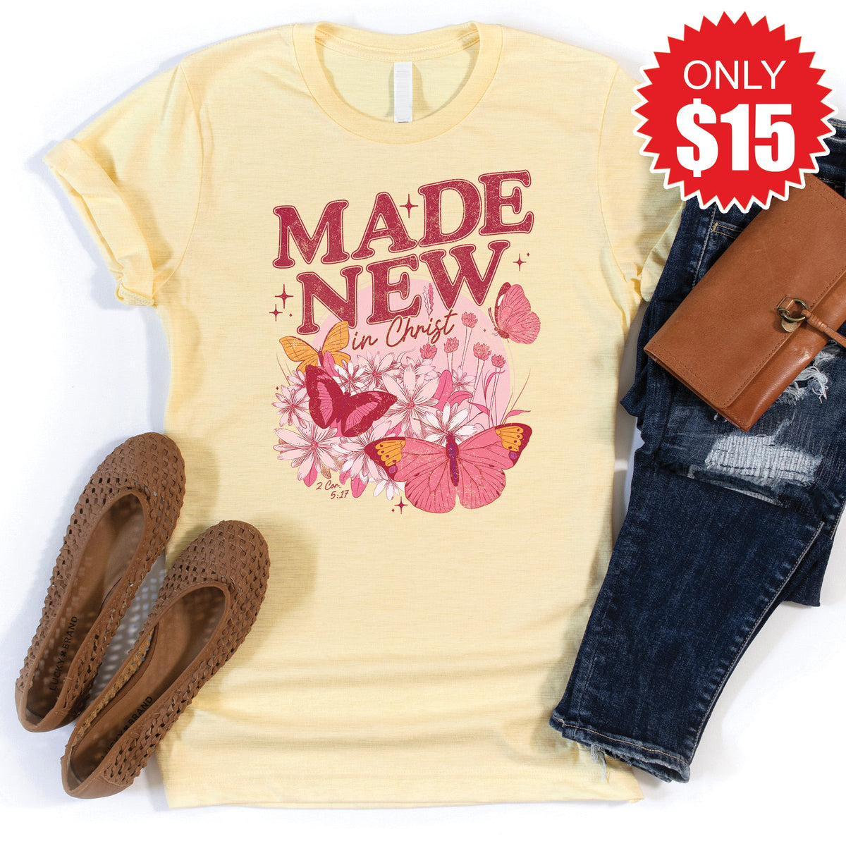 Made New Tee - Heather French Vanilla - 15 product image 1