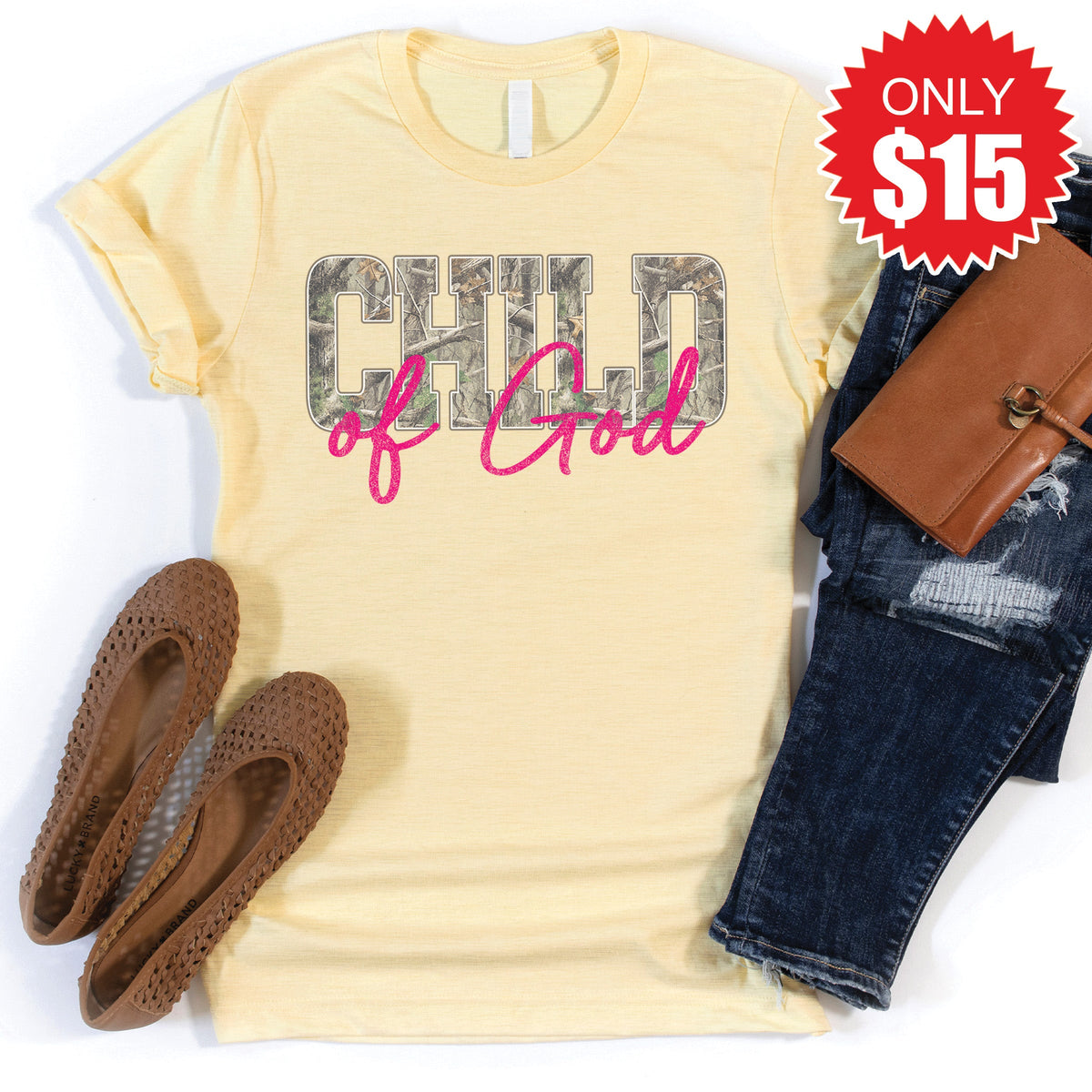 Child of God Tee - Heather French Vanilla - 15 product image 1