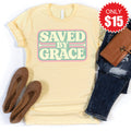 Saved By Grace Tee - Heather French Vanilla - 15 product image 1