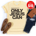 Only Jesus Can Tee - Heather French Vanilla - 15 product image 1