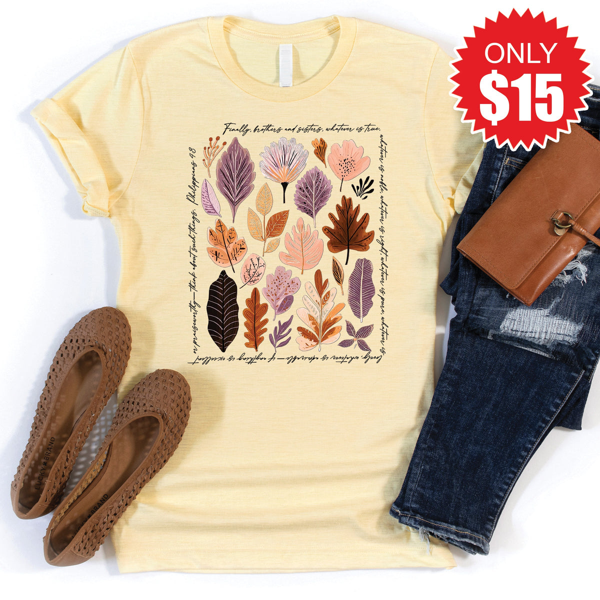 Whatever Is True Tee - Heather French Vanilla - 15 product image 1
