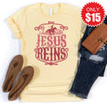 Jesus Took the Reins Tee - Heather French Vanilla - 15 product image 1
