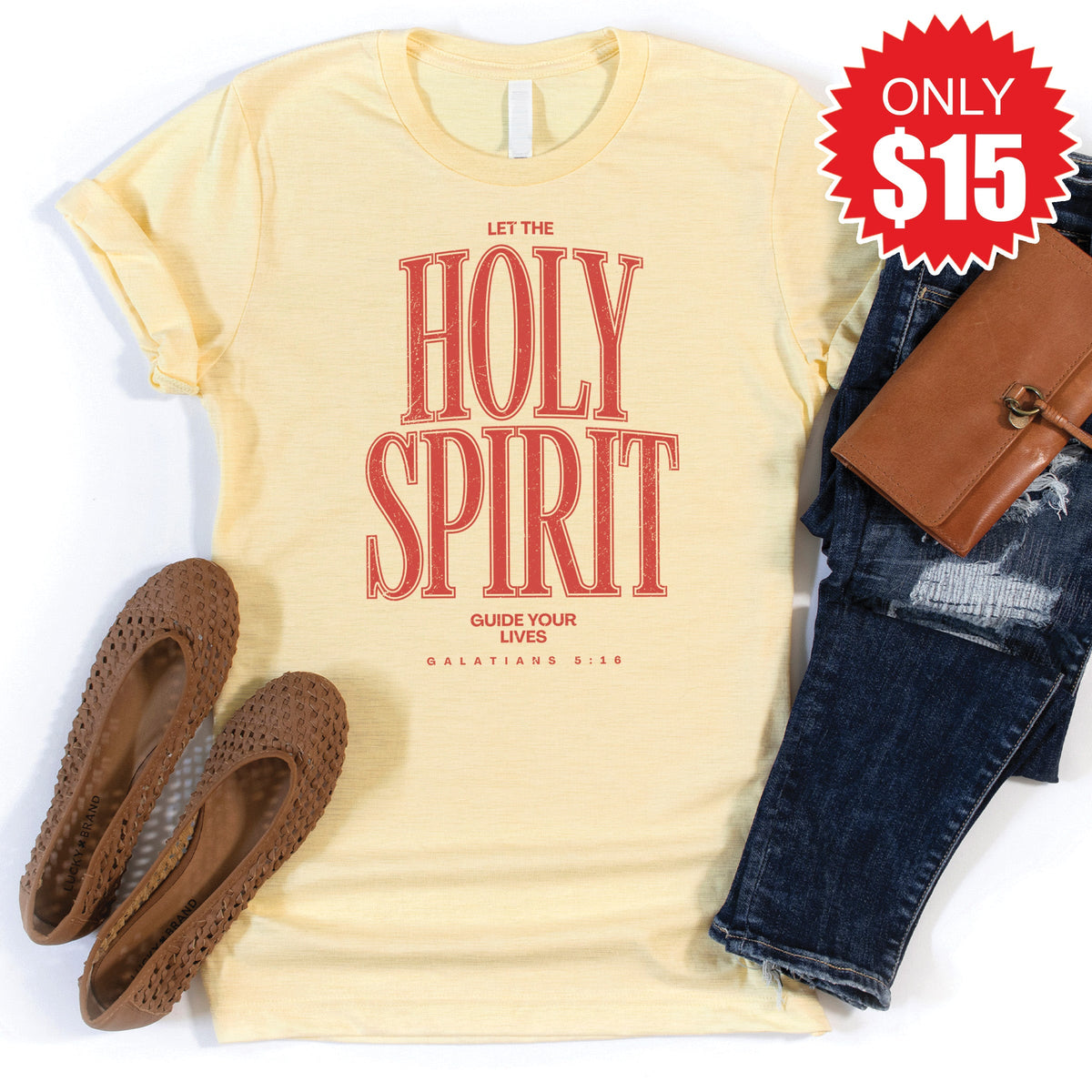 Holy Spirit Tee - Heather French Vanilla - 15 product image 1