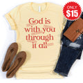 God Is With You Tee - Heather French Vanilla - 15 product image 1