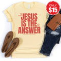 Jesus Is The Answer Tee - Heather French Vanilla - 15 product image 1