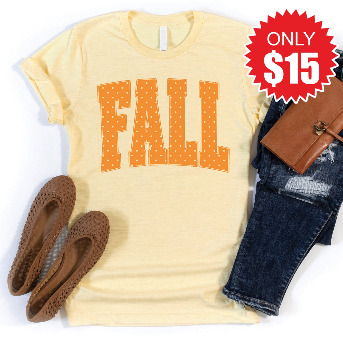 Fall Tee - Heather French Vanilla - 15 product image 1