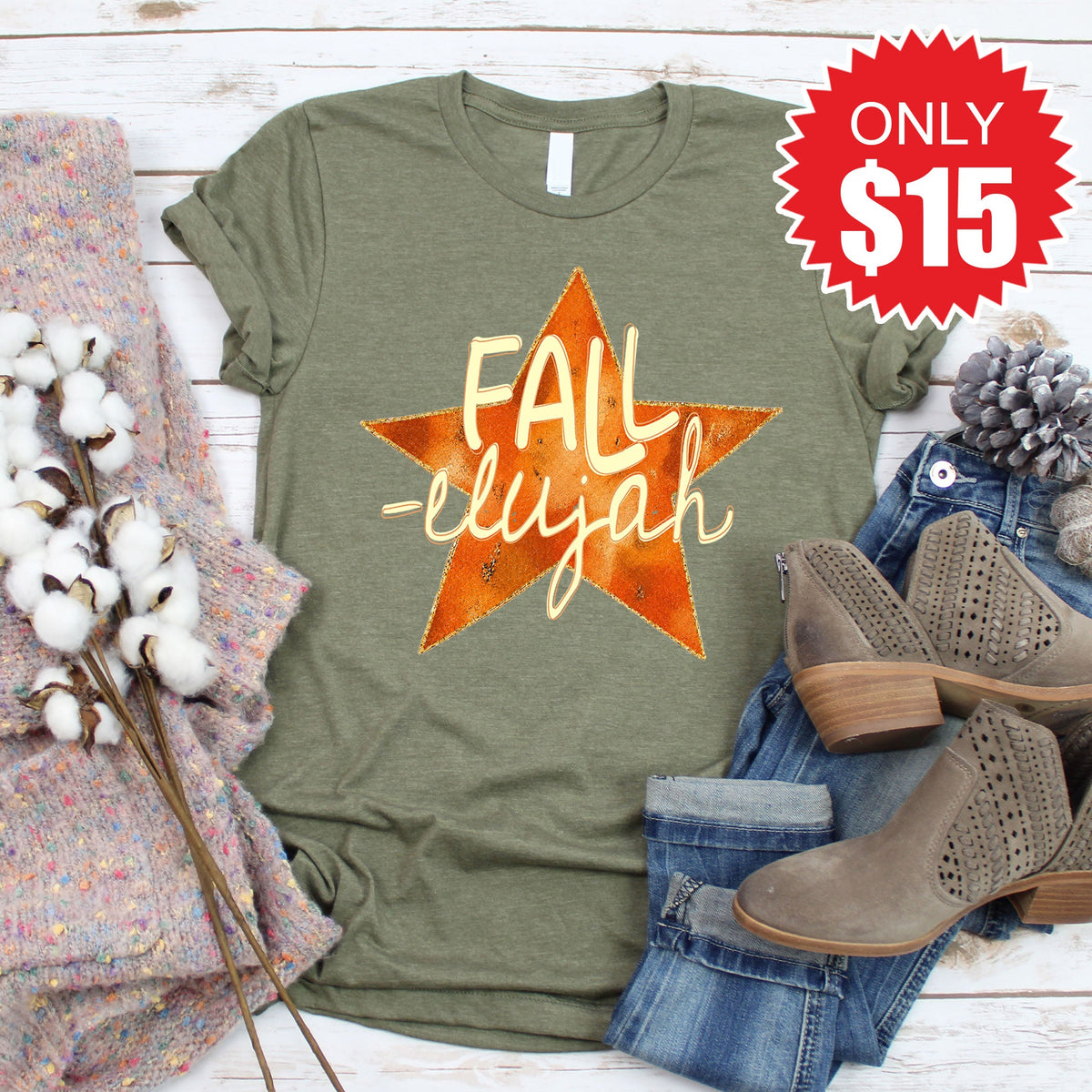 Fall Tee - Heather Olive - 15 product image 1