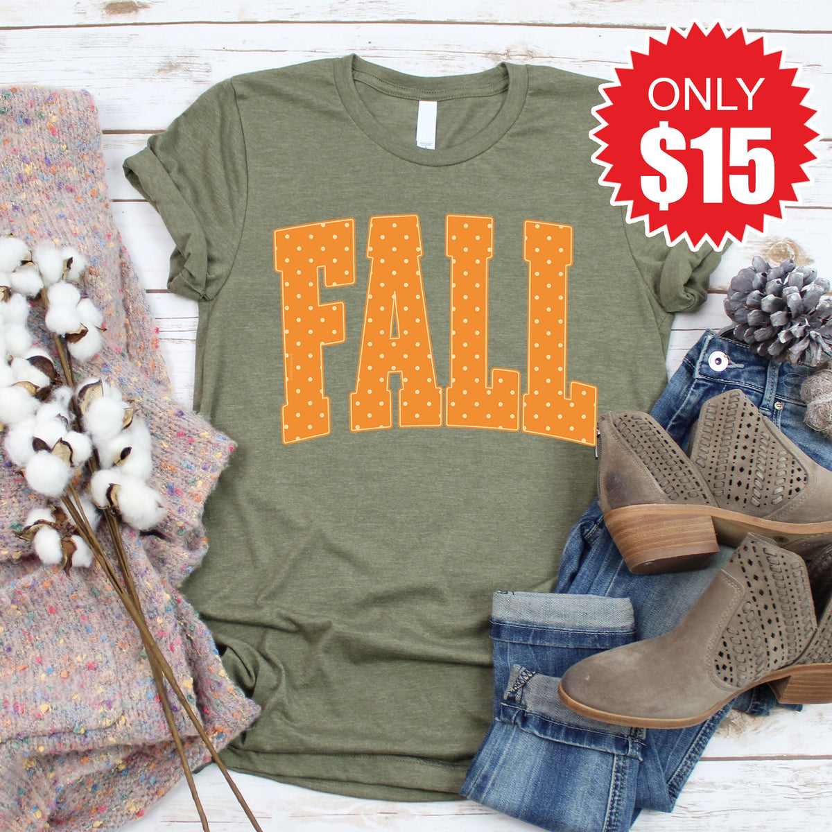 Fall Tee - Heather Olive - 15 product image 1
