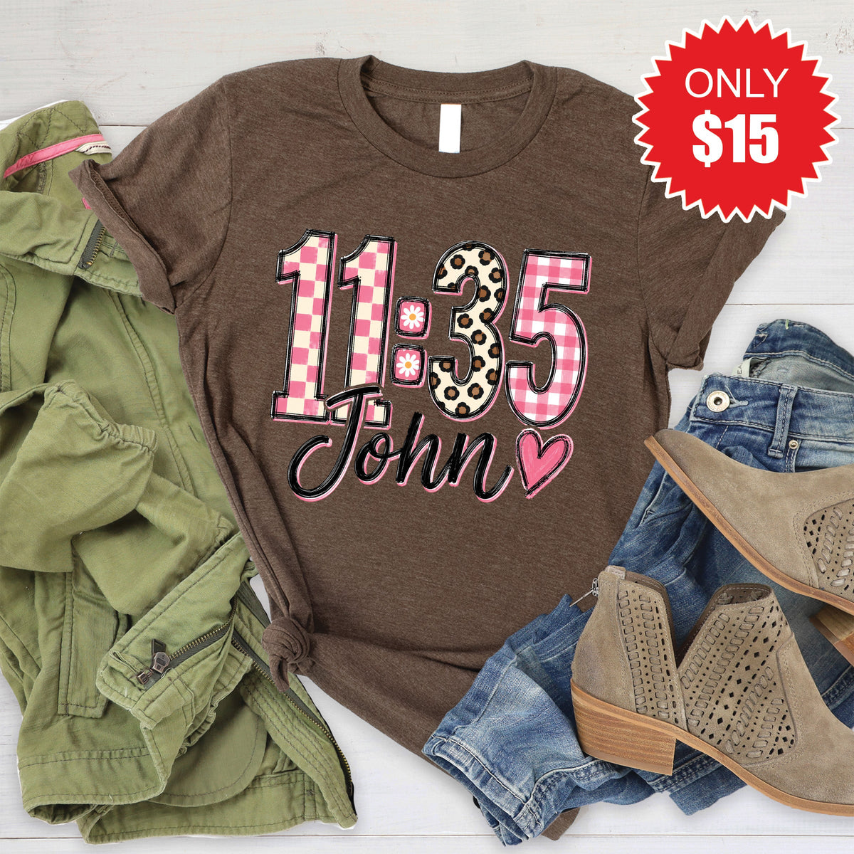 John 11:35 Tee - Heather Brown - 15 product image 1
