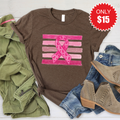 Pink Ribbon Tee - Heather Brown - 15 product image 1