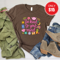 Be Kind To Your Mind Tee - Heather Brown - 15 product image 1