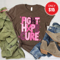 Fight, Hope, Cure Tee - Heather Brown - 15 product image 1