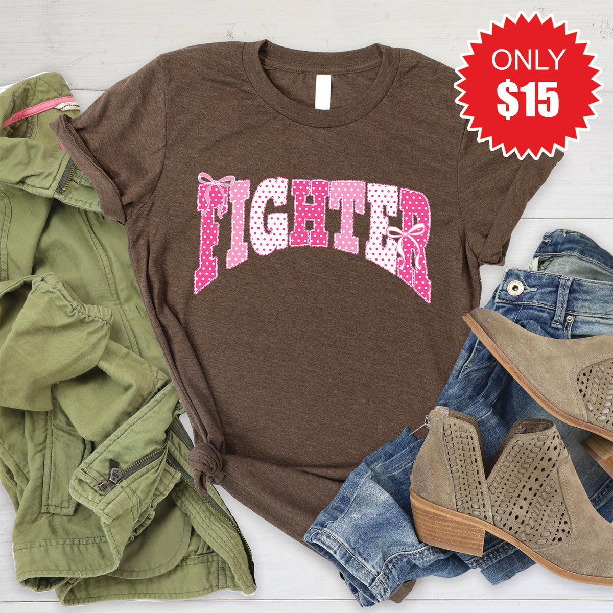 Fighter Tee - Heather Brown - 15 product image 1