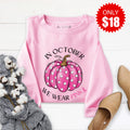 In October Pumpkin Sweatshirt - Heather Bubble Gum - 18 product image 1