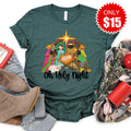 Holy Night Nativity Tee - Heather Forest - 15 product image 1