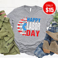 Happy Labor Day Tee - Heather Grey - 15 product image 1