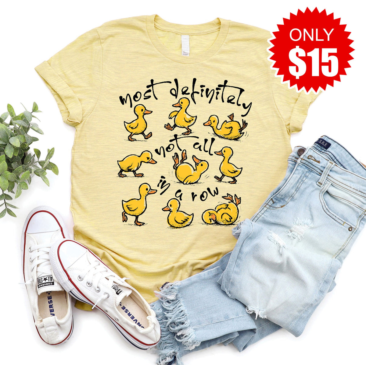 Ducks in a Row Tee - Heather Harvest - 15 product image 1