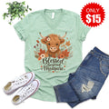 Beyond Blessed V-Neck - Heather Honeydew - 15