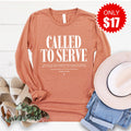 Called To Serve Long Sleeve - Heather Terracotta - 17 product image 1