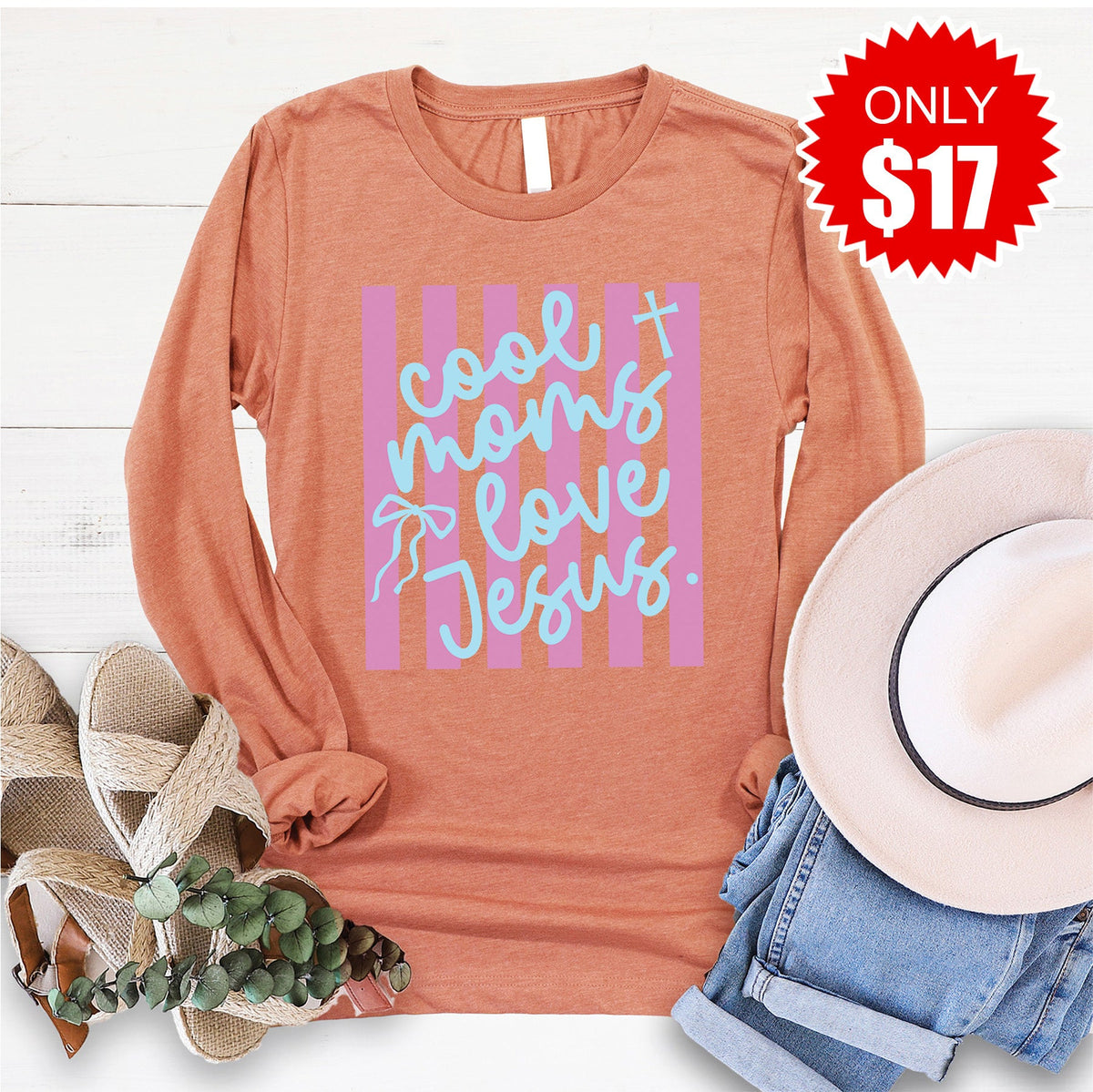 Cool Moms Long Sleeve - Heather Terracotta - 17 product image 1