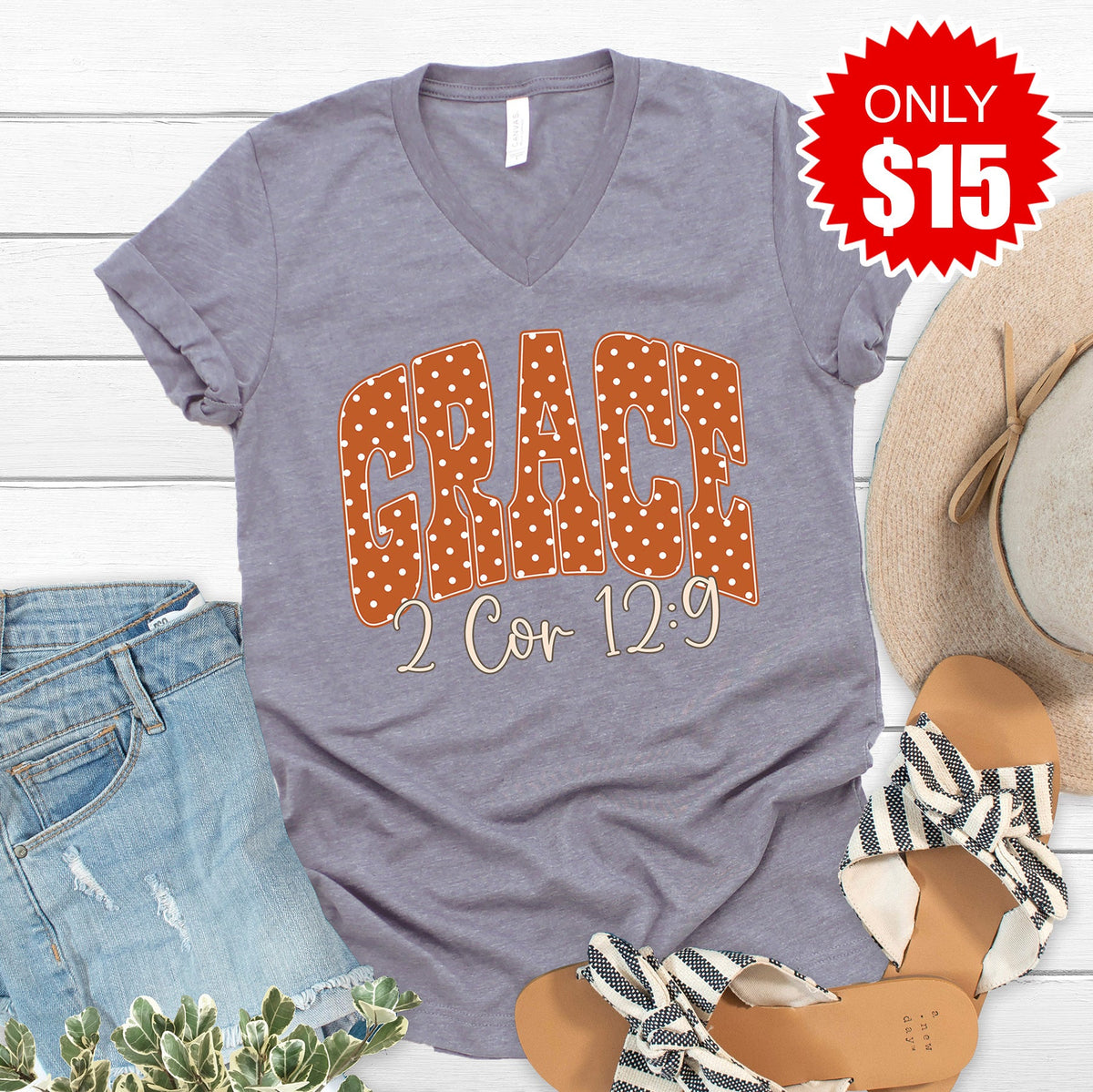 Grace V-Neck - Heather Storm - 15