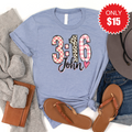 John 3:16 Tee - Heather Blue - 15 product image 1