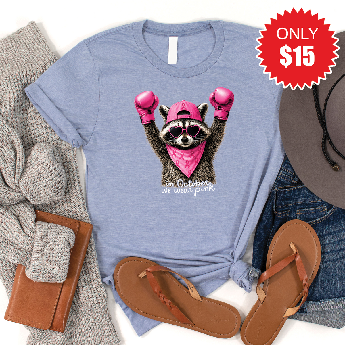 We Wear Pink Tee - Heather Blue - 15 product image 1
