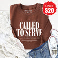 Called To Serve Sweatshirt - Heather Brown - 20 product image 1