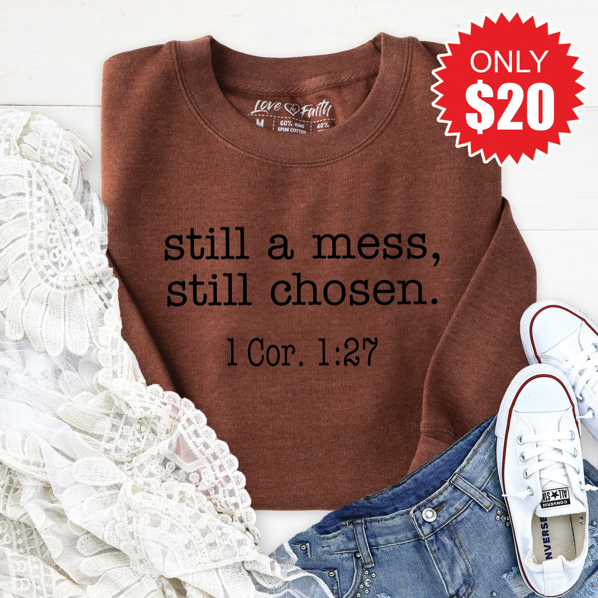 Still Chosen Sweatshirt - Heather Brown - 20 product image 1