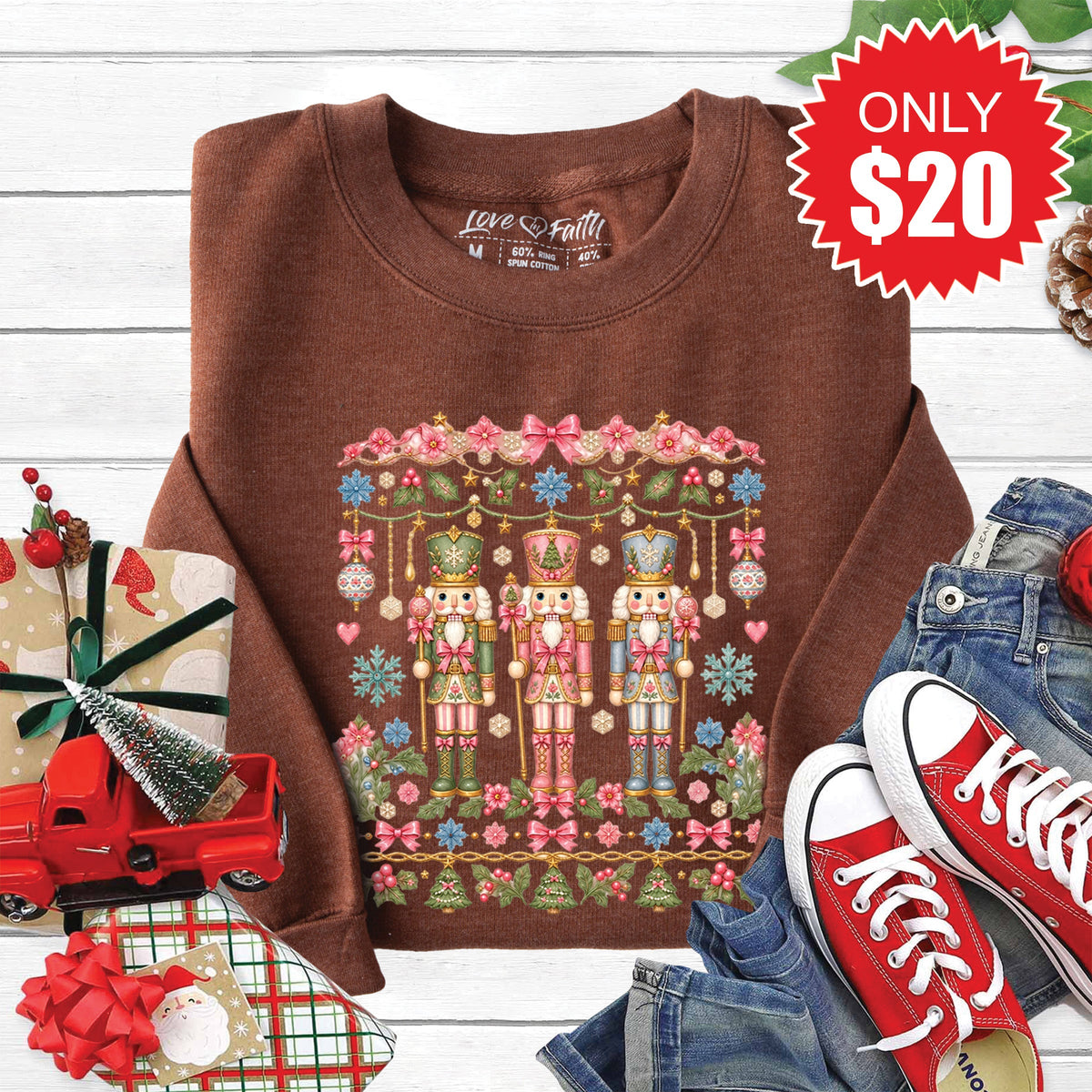 Nutcracker Sweatshirt - Heather Brown - 20 product image 1