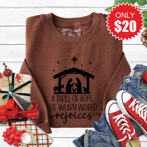 A Thrill of Hope Sweatshirt - Heather Brown - 20 product image 1