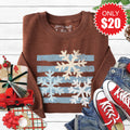 Snow Flakes Sweatshirt - Heather Brown - 20 product image 1