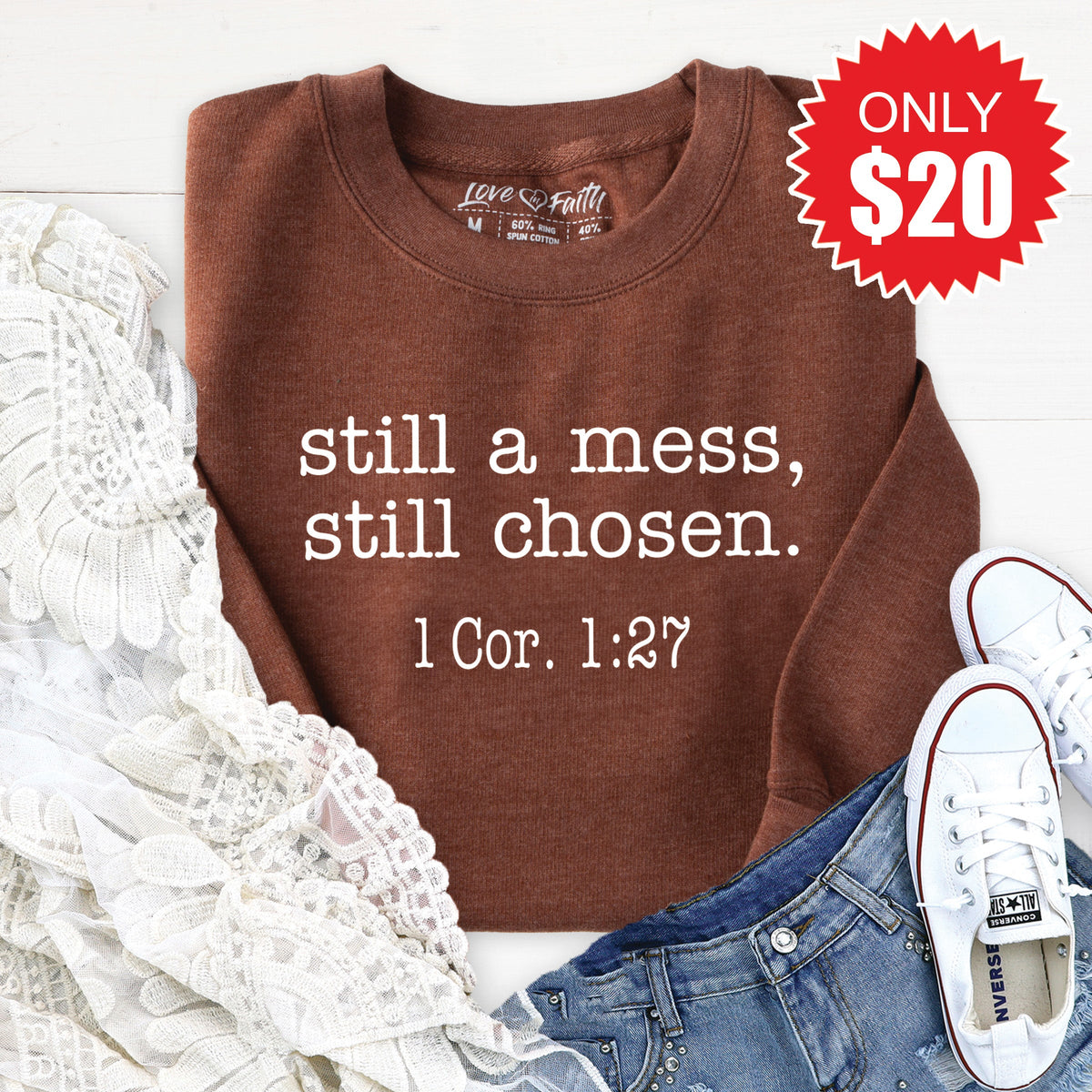 Still Chosen Sweatshirt - Heather Brown - 20 product image 1