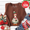 Christmas Goose Sweatshirt - Heather Brown - 20 product image 1