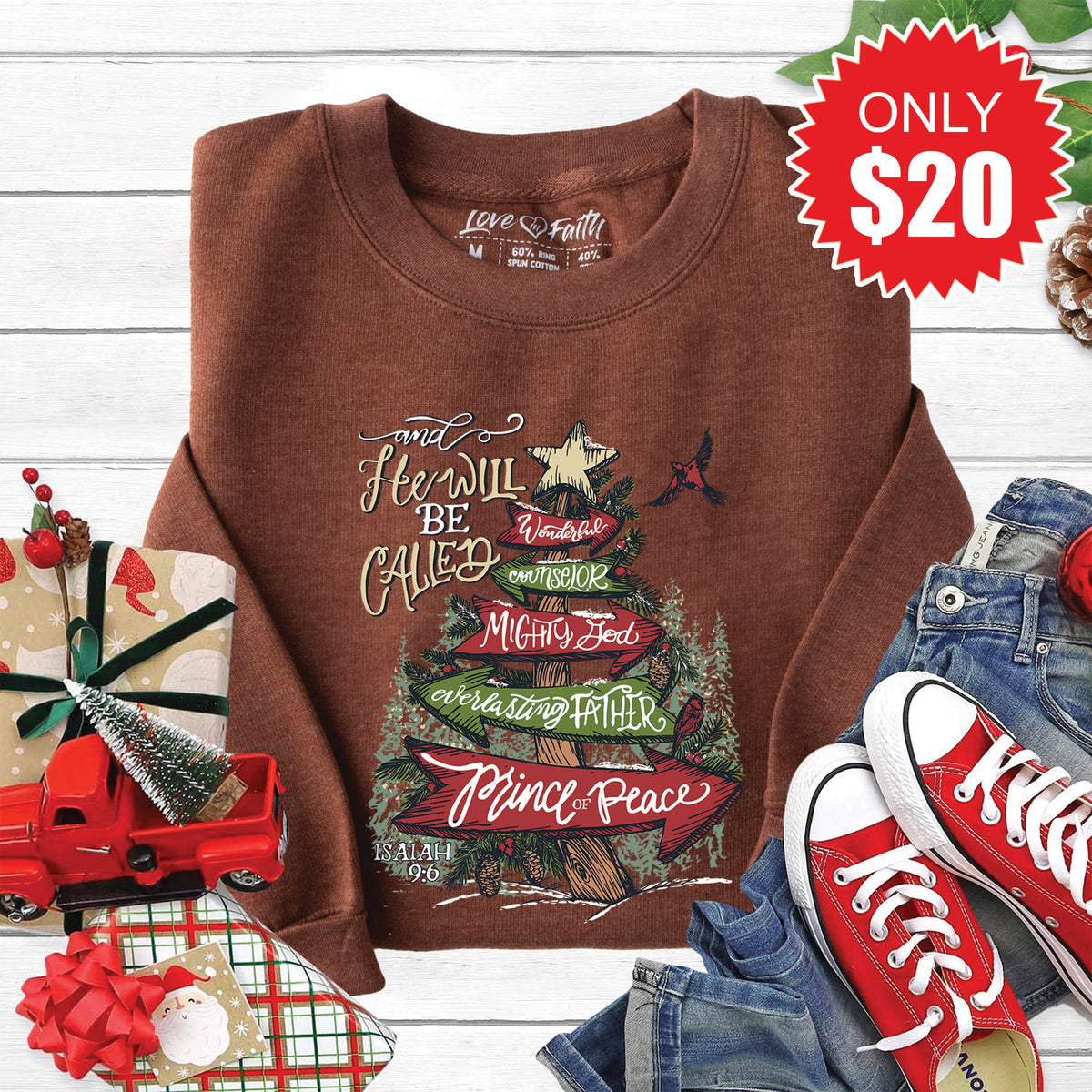 Isaiah 9:6 Sweatshirt - Heather Brown - 20 product image 1