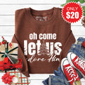 Let Us Adore Him Sweatshirt - Heather Brown - 20 product image 1
