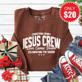 Jesus Crew Sweatshirt - Heather Brown - 20 product image 1