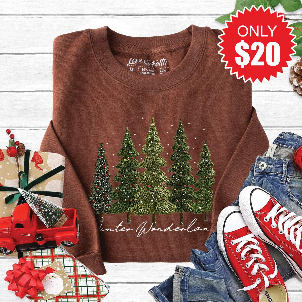 Winter Wonderland Sweatshirt - Heather Brown - 20 product image 1