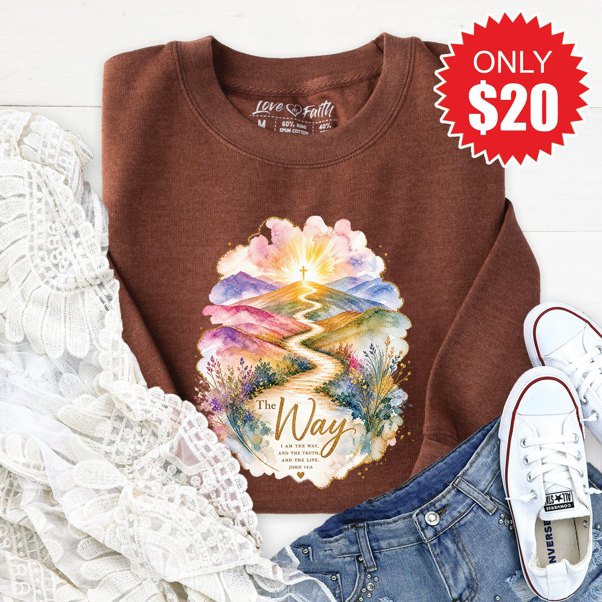 The Way Sweatshirt - Heather Brown - 20 product image 1