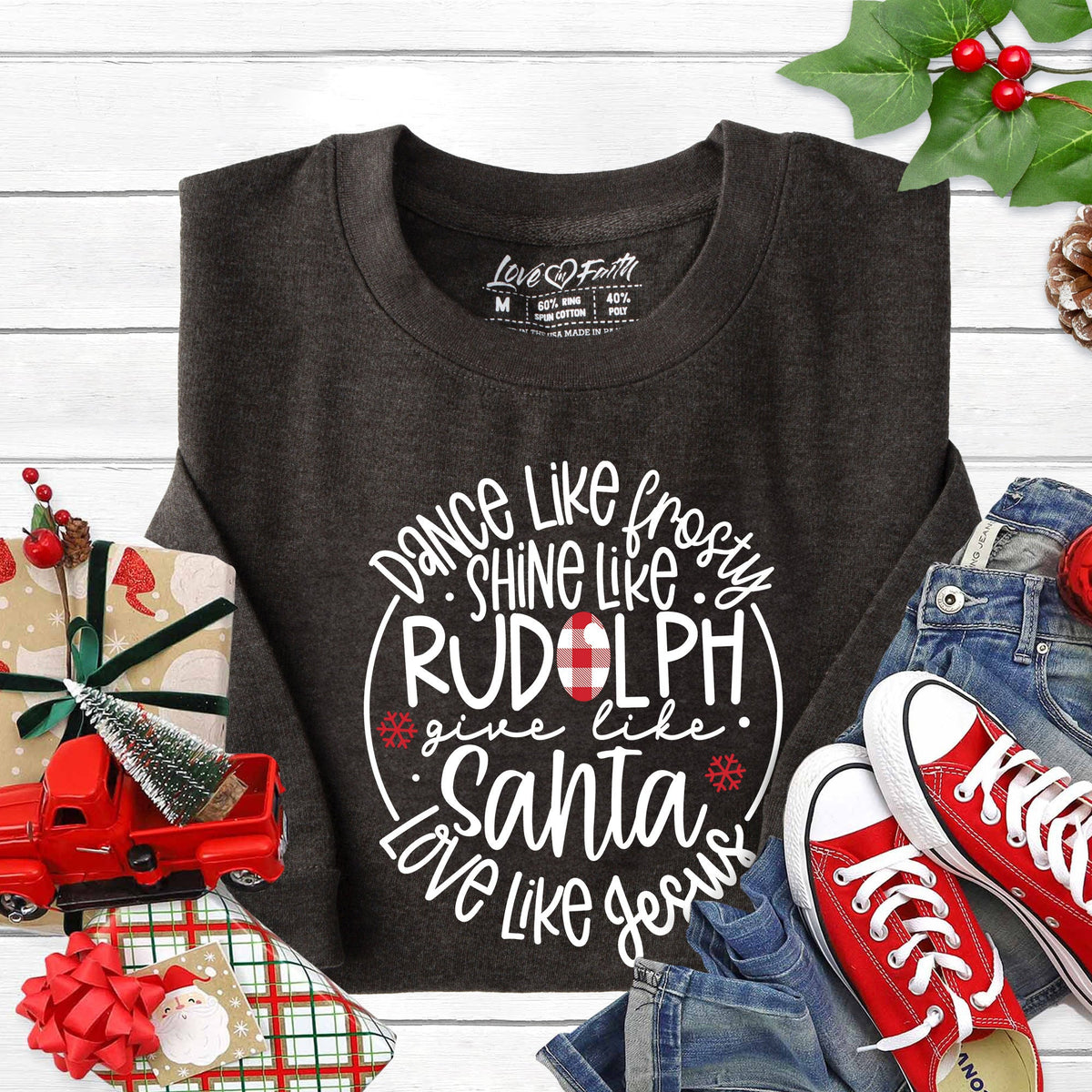Love Like Jesus Christmas Sweatshirt product image 1