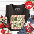 Merry and Bright Sweatshirt - Heather Charcoal - 20 product image 1