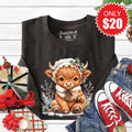 Christmas Cow Sweatshirt - Heather Charcoal - 20 product image 1
