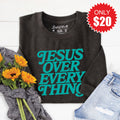 Jesus Over Everything Sweatshirt - Heather Charcoal - 20 product image 1