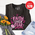 Faith Over Fear Sweatshirt - Heather Charcoal - 20 product image 1