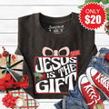 Jesus Is The Gift Sweatshirt - Heather Charcoal - 20 product image 1