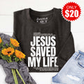 Jesus Saved My Life Sweatshirt - Heather Charcoal - 20 product image 1