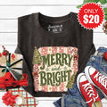 Merry and Bright Sweatshirt - Heather Charcoal - 20 product image 1