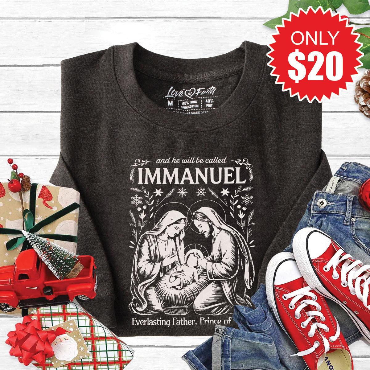 Immanuel Sweatshirt - Heather Charcoal - 20 product image 1